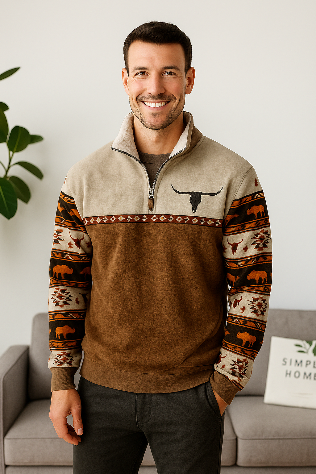 Ciepły sweter Sherpa - ModaEkspert