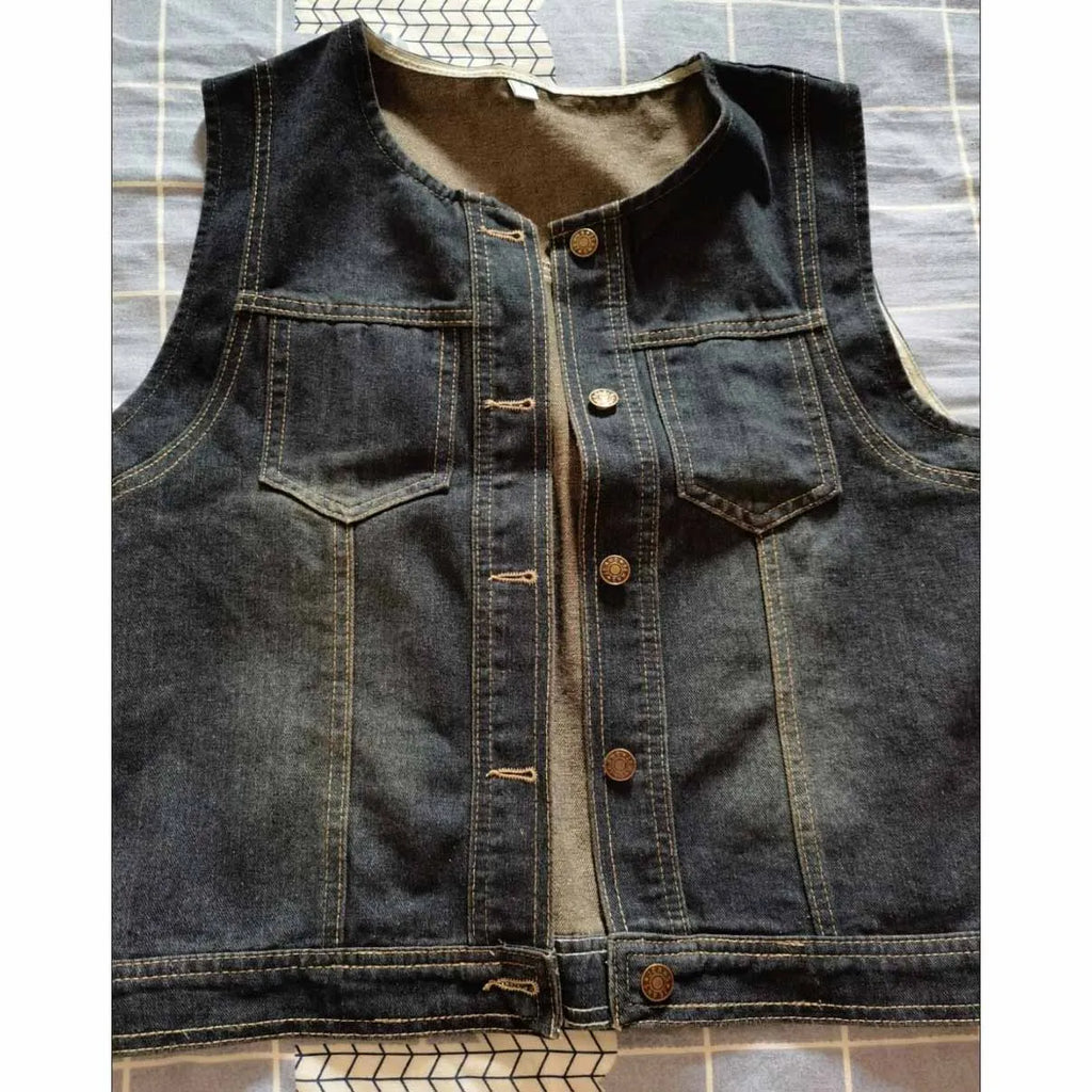 Kamizelka dżinsowa bez rękawów – ModaEkspert 