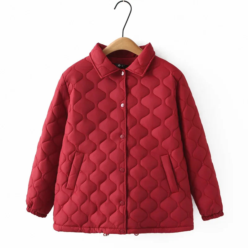 Beżowa kurtka pikowana – ModaEkspert.pl 