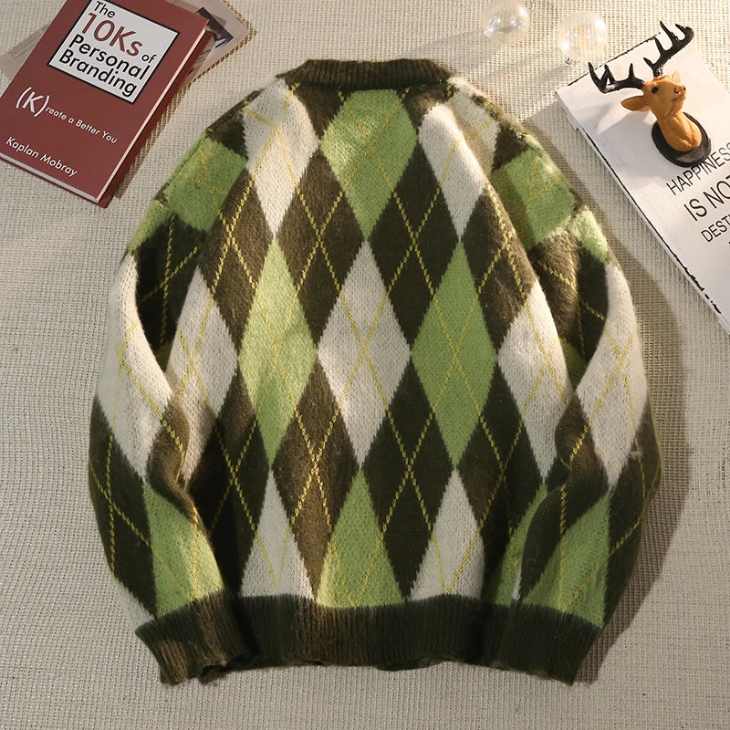 Stylowy cardigan w romby – ModaEkspert.pl