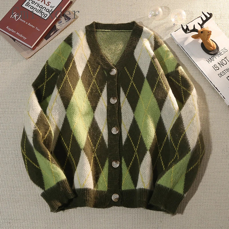 Stylowy cardigan w romby – ModaEkspert.pl