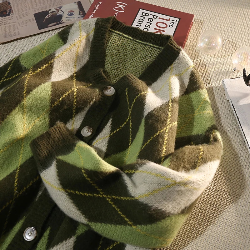 Stylowy cardigan w romby – ModaEkspert.pl