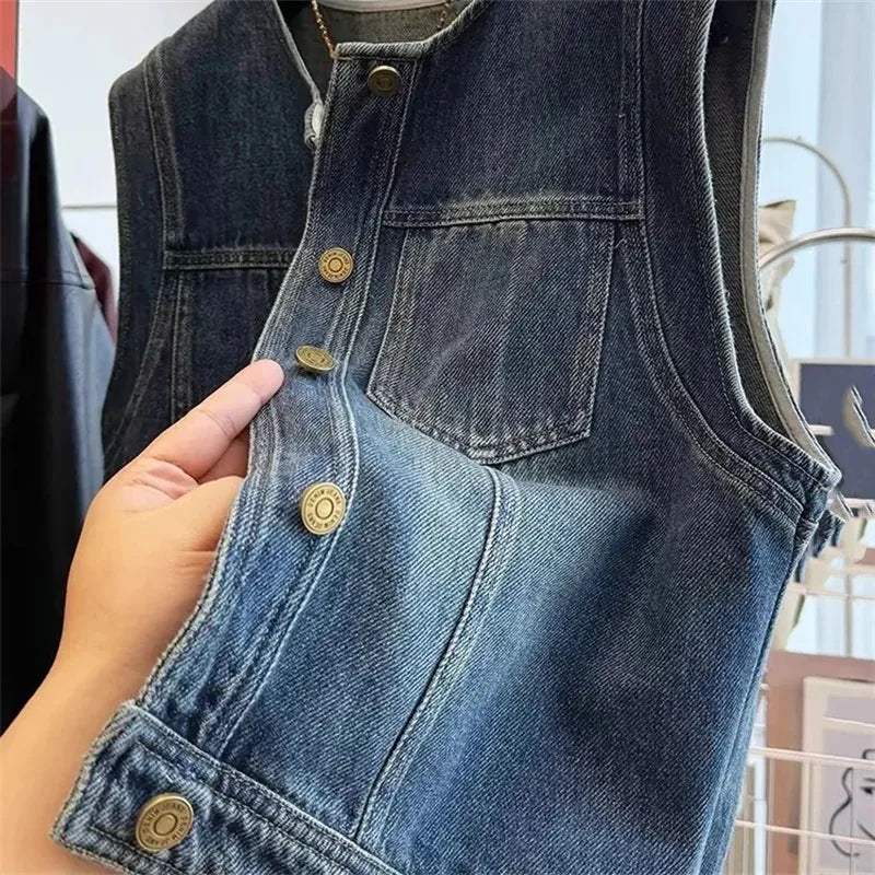 Kamizelka dżinsowa bez rękawów – ModaEkspert 