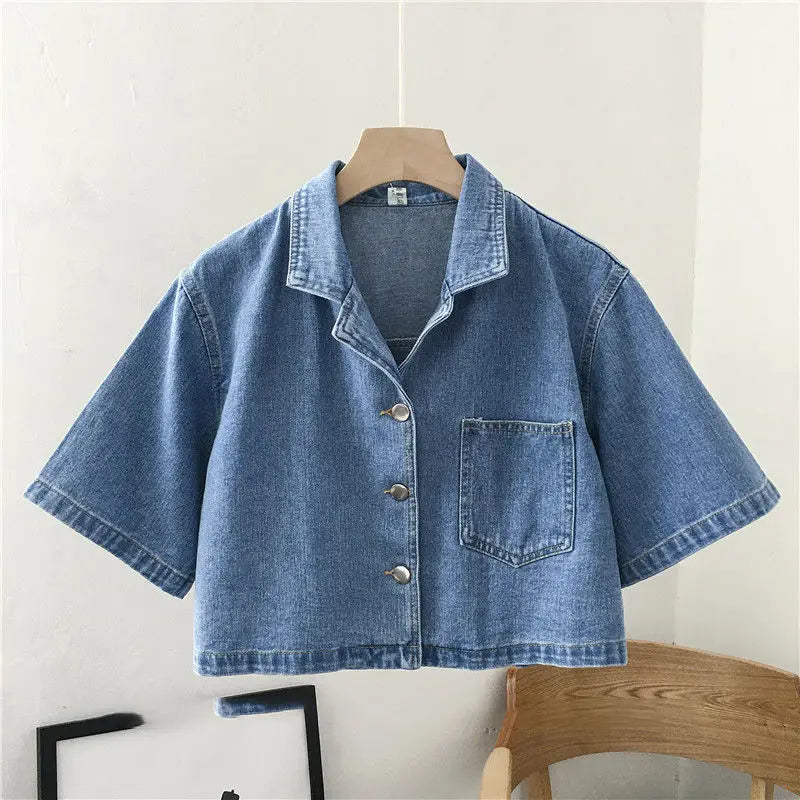 Niska kurtka dżinsowa - ModaEkspert 