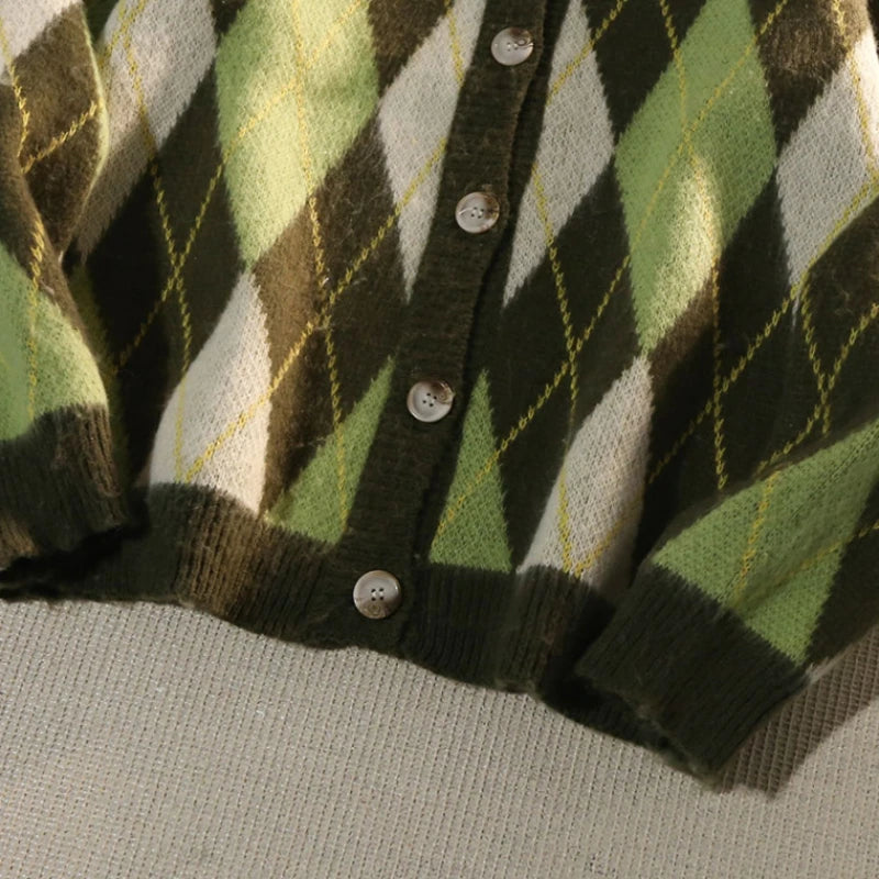 Stylowy cardigan w romby – ModaEkspert.pl