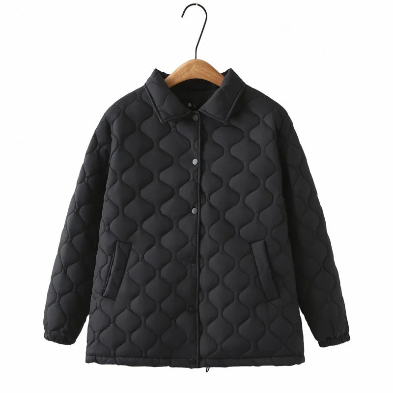 Beżowa kurtka pikowana – ModaEkspert.pl 