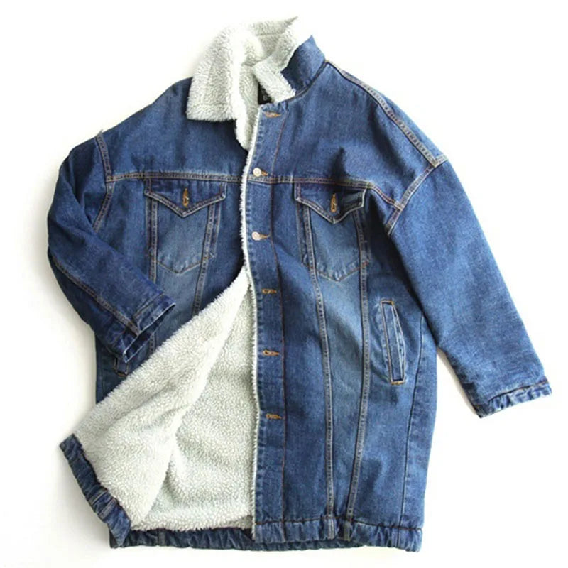 Ciepła kurtka dżinsowa z podszewką Sherpa – ModaEkspert.pl