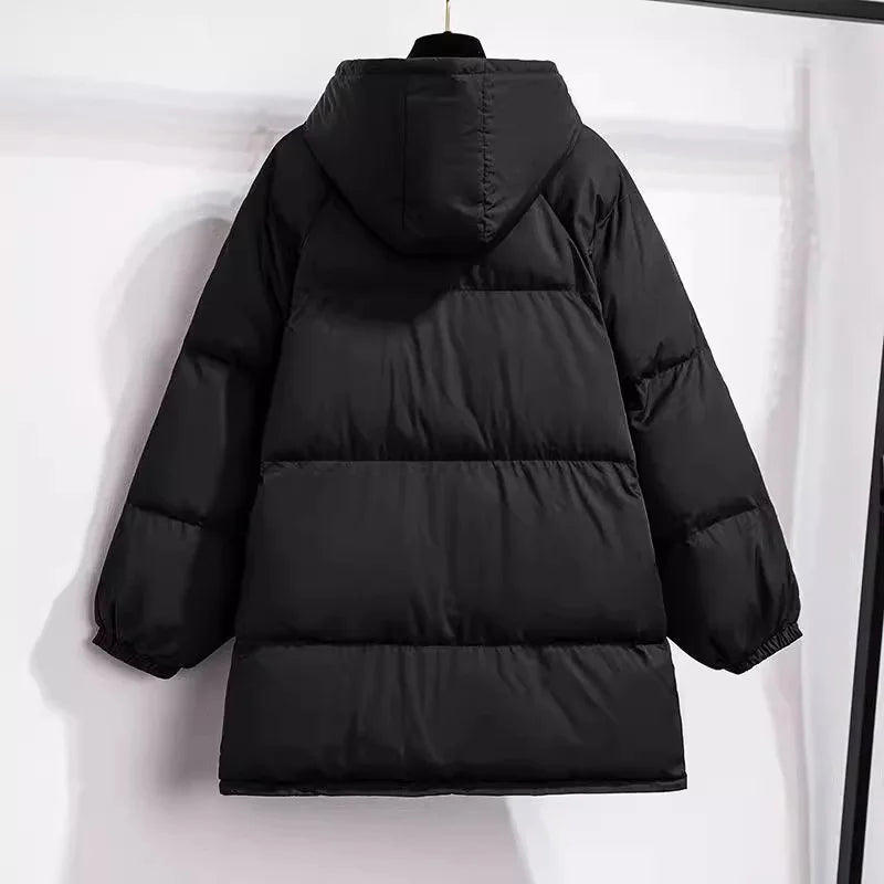 Czarna kurtka puchowa z kapturem - ModaEkspert.pl 