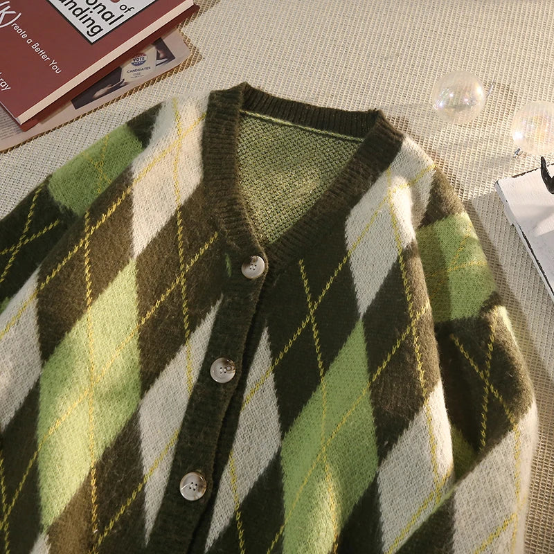 Stylowy cardigan w romby – ModaEkspert.pl