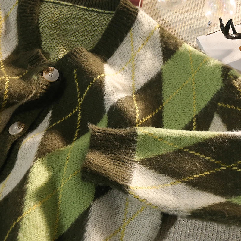 Stylowy cardigan w romby – ModaEkspert.pl