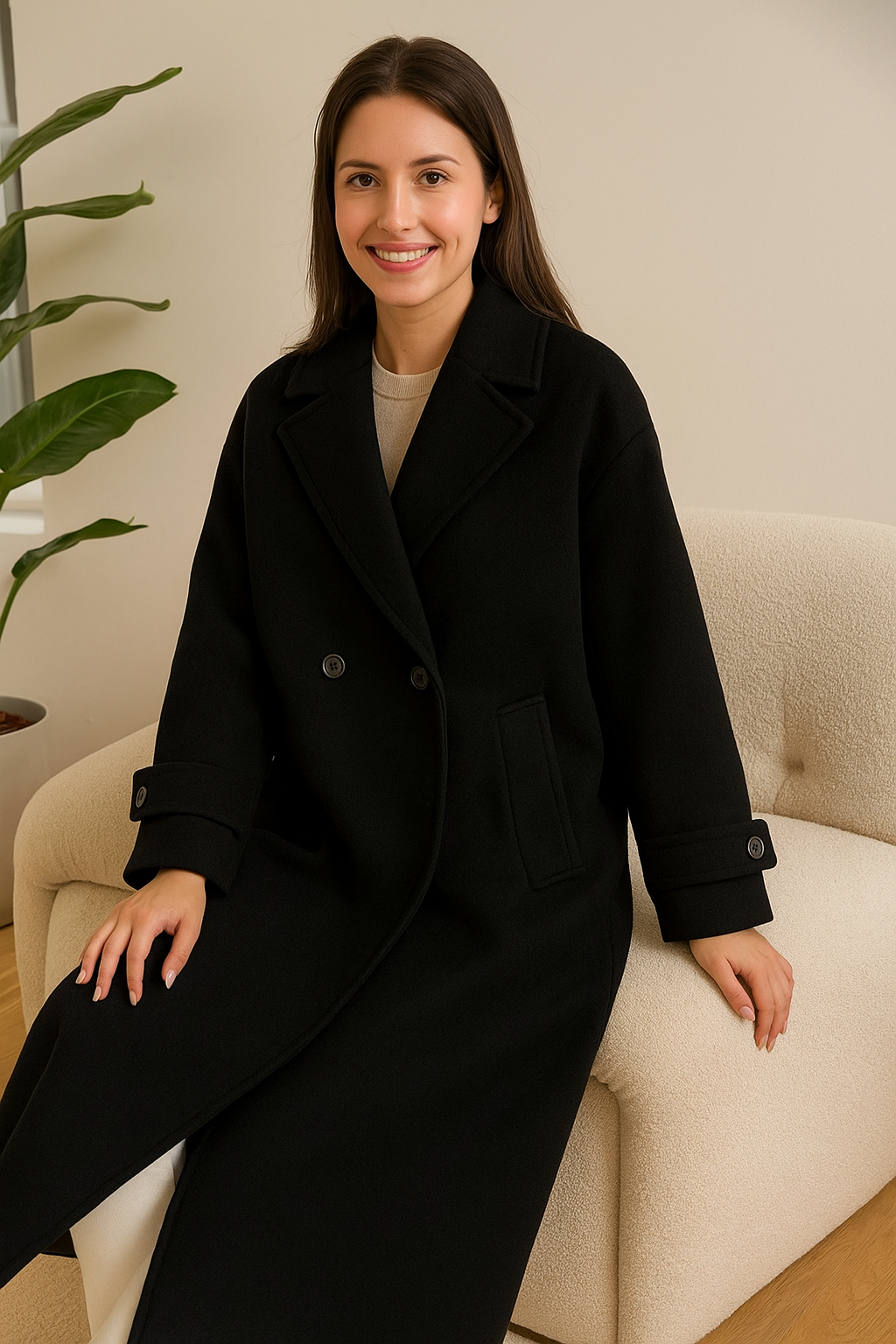 gruby długi płaszcz – ModaEkspert.pl 